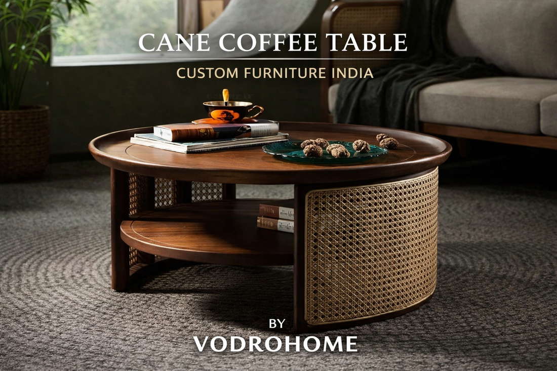 Cane Centre Table – A Timeless Statement in Custom Furniture India by Vodrohome