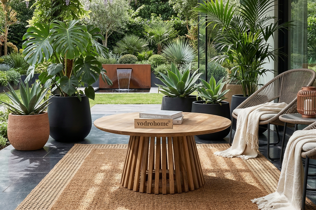 Elevate Your Space with the vodrohome Solid Mango Wood Marco Center Table