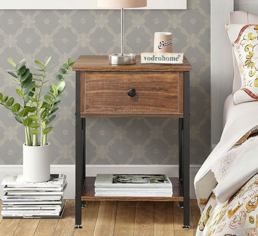 Vodrohome Solid Wood Bedside Table – Sleek And Practical Furniture For Your Bedroom