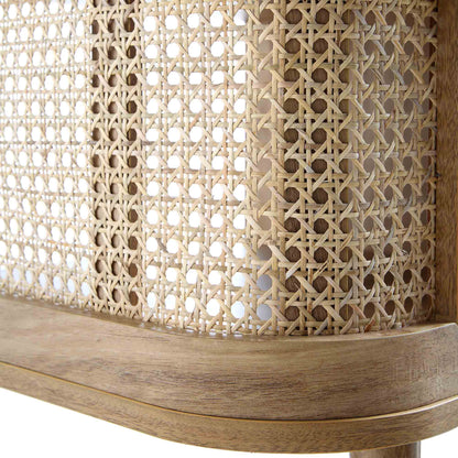 vodrohome Rattan Coffee Table With storage – cane center table with shelf for storage – bohemian solid mango wood coffee table for office and living room C#061