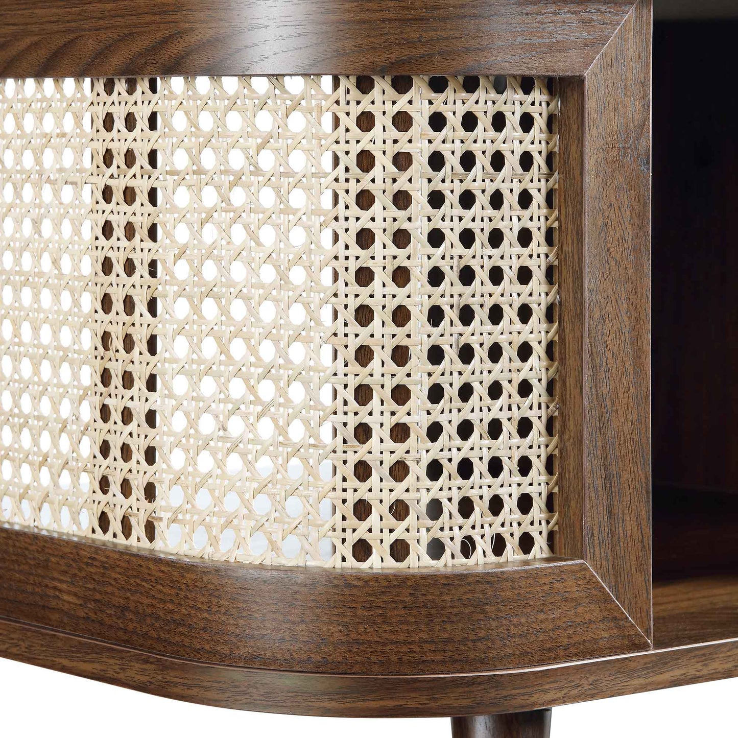 vodrohome Rattan Coffee Table With storage – cane center table with shelf for storage – bohemian solid mango wood coffee table for office and living room C#061