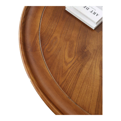 vodrohome Rattan Coffee Table – cane center table with shelf for storage – bohemian solid mango wood coffee table for office and living room C#081