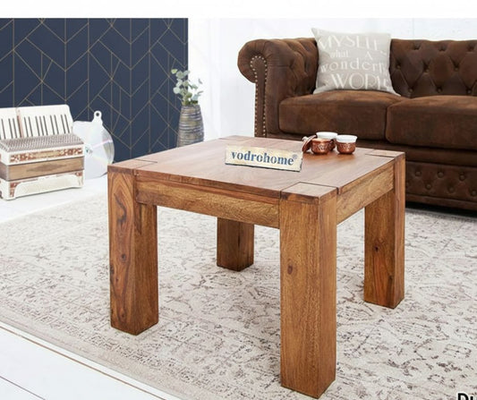vodrohome solid sheesham wood centre table - premium designer square coffee table for home and office table C#017