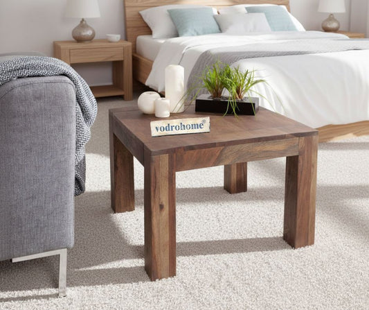vodrohome solid sheesham wood centre table - premium designer square coffee table for home and office table C#017