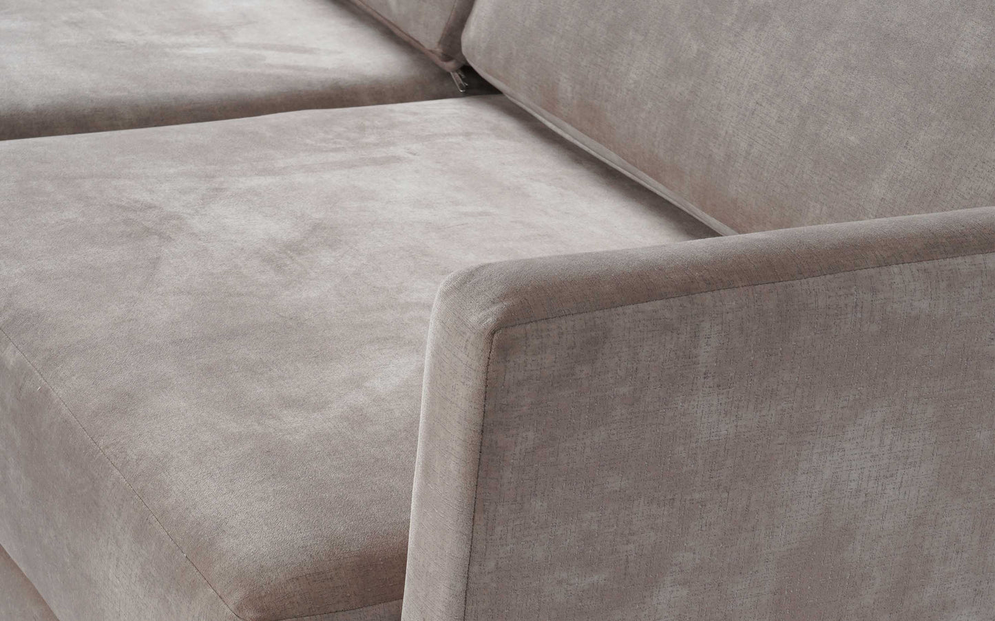 vodrohome three seater sofa with solid wooden frame - fabric lounge sofa - cotton linen sofa SO#001