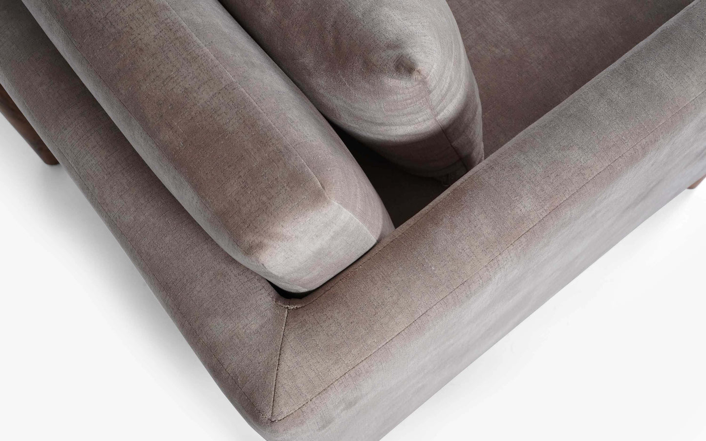 vodrohome one seater sofa with solid wooden frame - fabric lounge sofa - cotton linen sofa SO#002