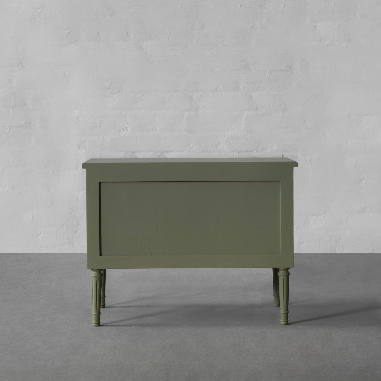 Vodrohome solid wood rattan night stand table sage green - two drawers bed side table night stand 76x41x51 cm  S#033 - vodrohome