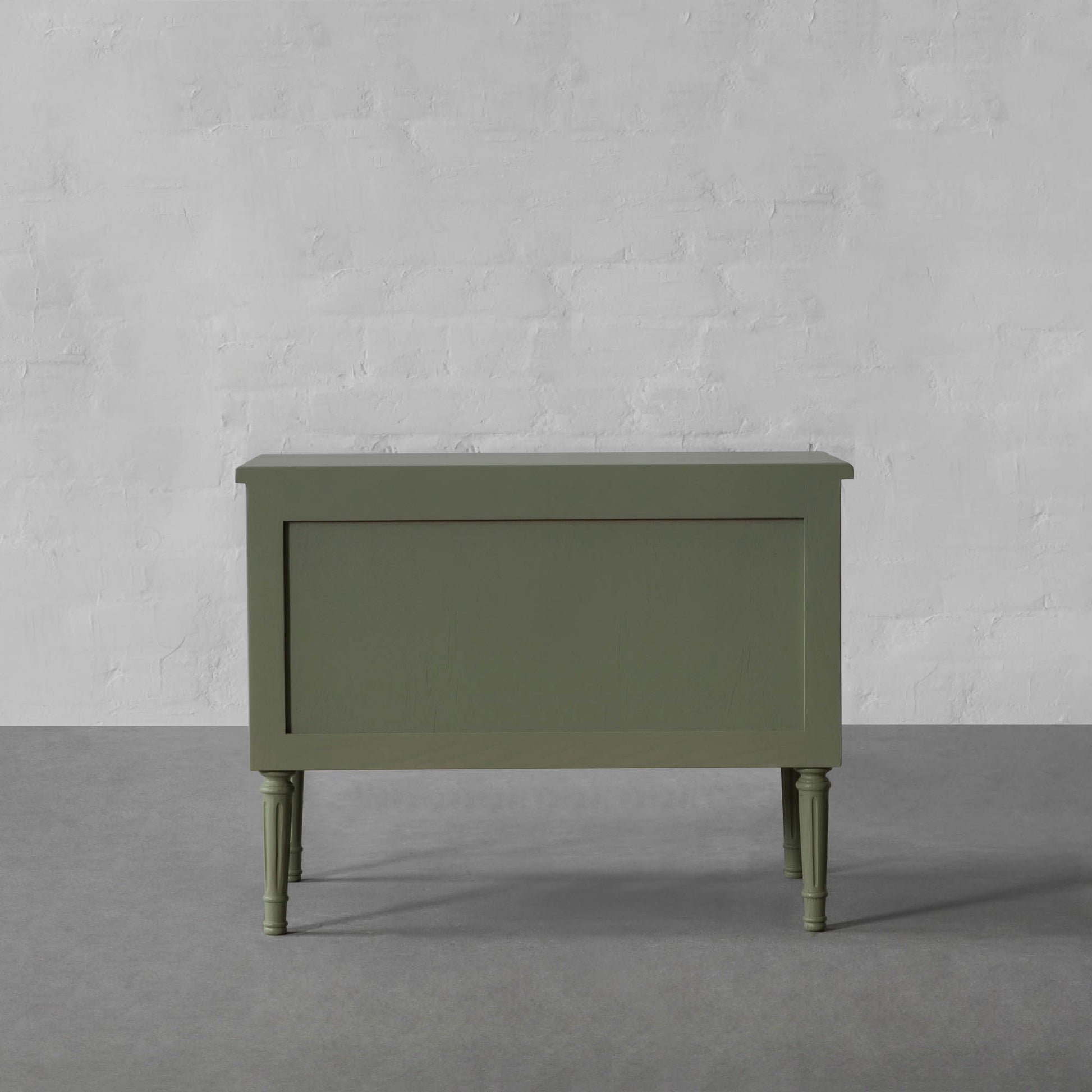 Vodrohome solid wood rattan night stand table sage green - two drawers bed side table night stand 76x41x51 cm  S#033 - vodrohome