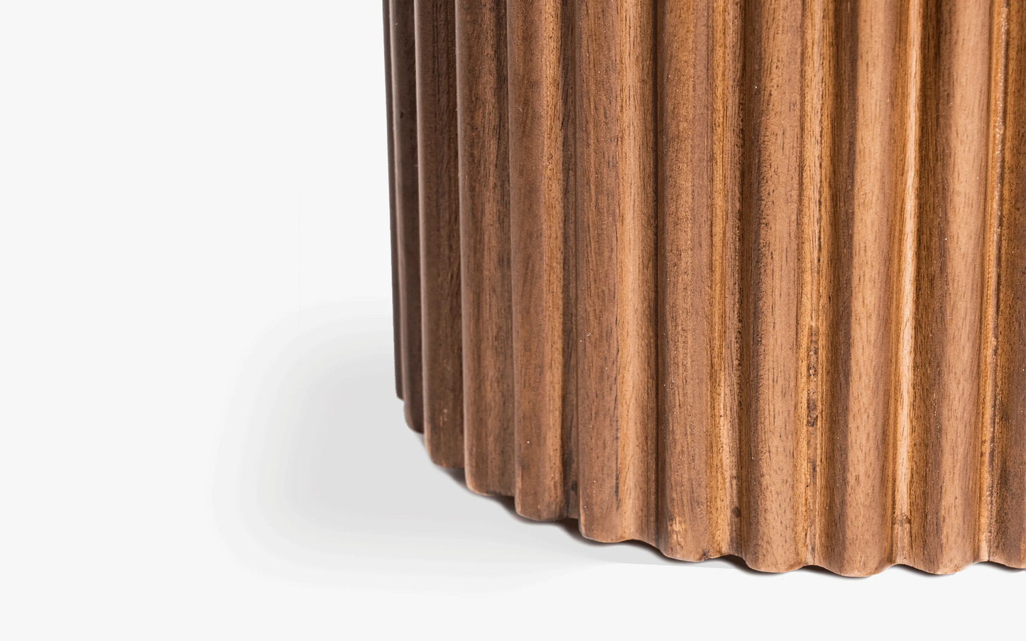 Vodrohome fluted table - mango wood side table with fluted base for living room – end table – sofa set end table classic S#043
