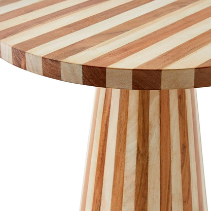 vodrohome solid sheesham wood dual tone side table - premium designer round end table for home and office table – natural wooden night stand S#058
