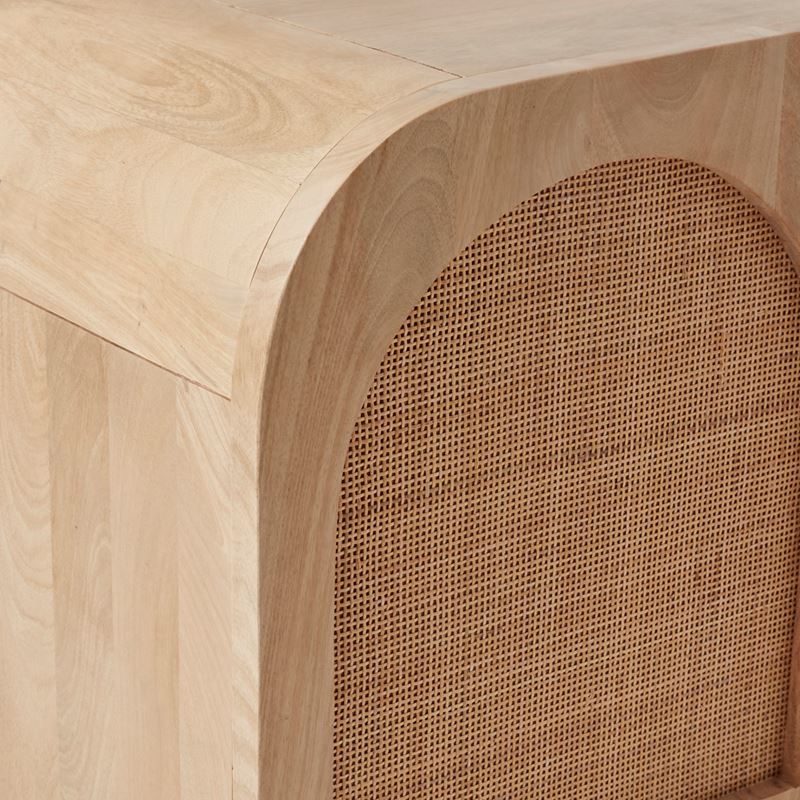 vodrohome mango wood rattan cane Tv unit consol – Hawamahal collection cane side board  - natural cane tv cabinet 145 x 45 x 65 cm  TV#032