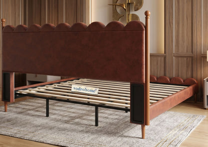 Vodrohome Sisley upholstered bed  –Solid wood cot waves bedbohemian style B#024