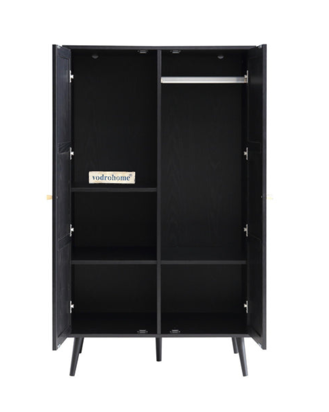 Vodrohome Woven Rattan Compact Double Closet wardrobe – almirah 80 W x 55 D x 139 H cm AB#002