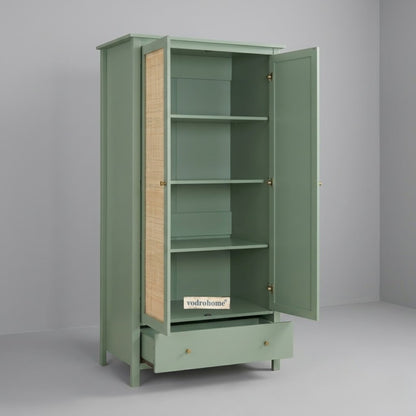Vodrohome Woven Rattan Compact Double Closet wardrobe – almirah 93 W x 55 D x 185 H cm AB#003