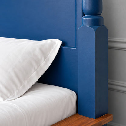 Vodrohome florina solid acacia wood poster bed – egyptian blue canopy bed – pedestal coat B#025