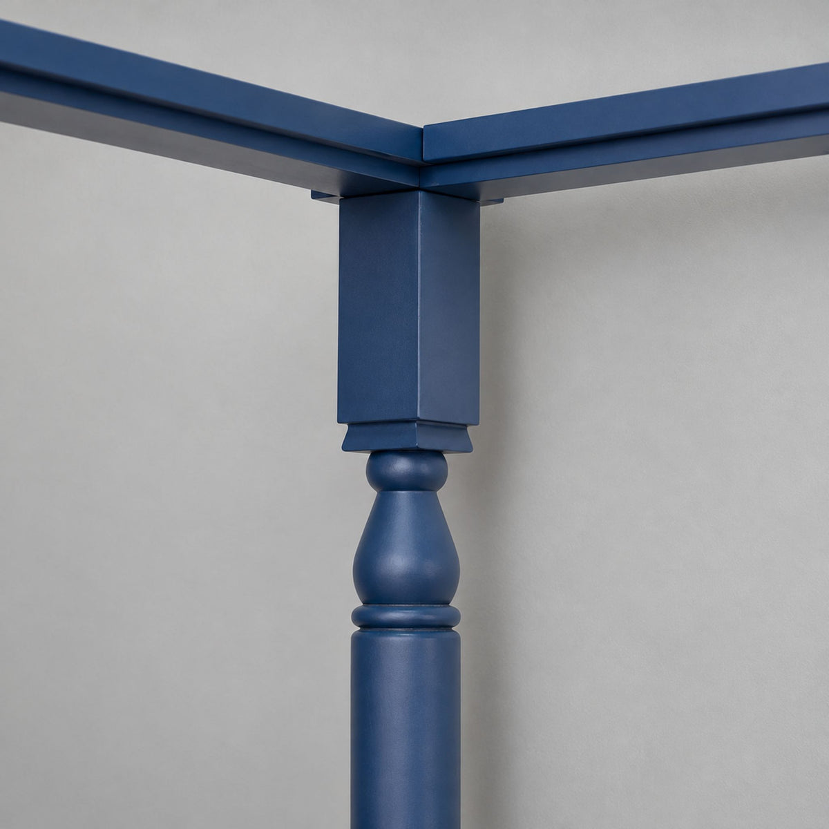 Vodrohome florina solid acacia wood poster bed – egyptian blue canopy bed – pedestal coat B#025