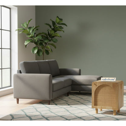 Vodrohome mango wood rattan bedside table with Shelf – Hawamahal collection cane side table  50x40x60 cm S#057