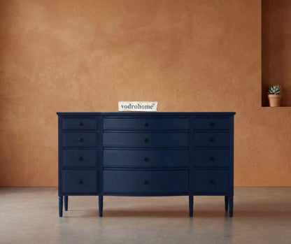 vodrohome solid wood lawrence chest of drawers – Egyptian Blue twelve drawers chest of drawer – luxurious collection of handicraft furniture 152x48x89 CM  SB#004