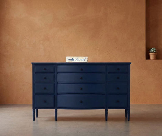 vodrohome solid wood lawrence chest of drawers – Egyptian Blue twelve drawers chest of drawer – luxurious collection of handicraft furniture 152x48x89 CM  SB#004