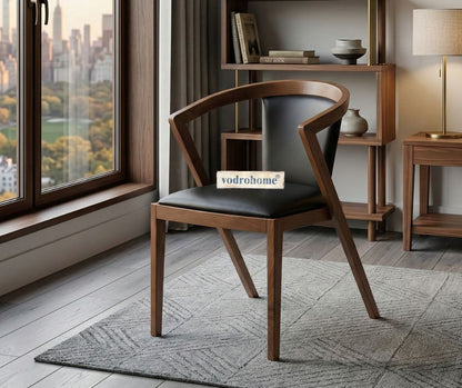 vodrohome Solid Wood Colonial Chair comfortable Leather Upholstered chair prefect for café, restaurant, dining chair, arm chair CH#006