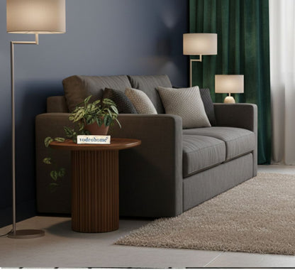 Vodrohome fluted table - mango wood side table with fluted base for living room – end table – sofa set end table classic S#043